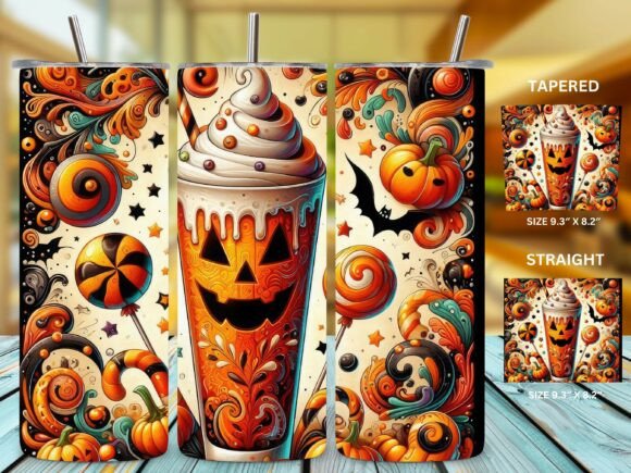 Download Spooky Halloween Coffee Tumbler Wrap - Tumbler Collection