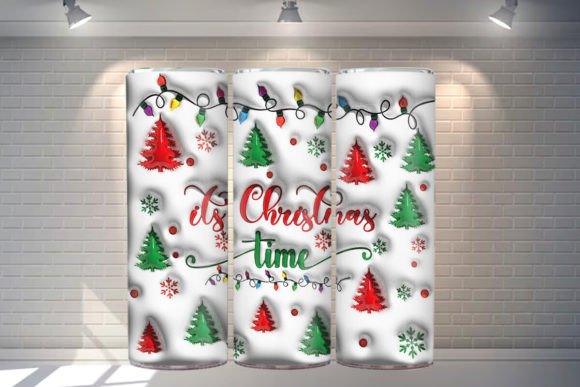 Download Its Christmas Time 3d Tumbler Design - Tumbler Collection