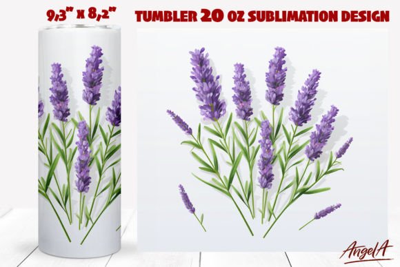 Download 3D Flower Tumbler Wrap / Purple Lavender - Tumbler Collection