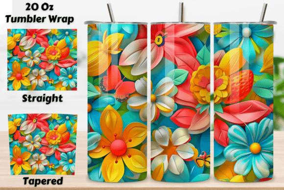 Download Sublimation 3D Flower Tumbler PNG | PNG - Tumbler Collection