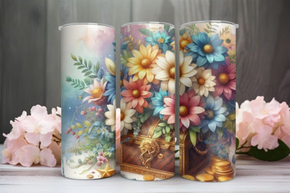 Download 3D Flower Tumbler Wrap - Tumbler Collection