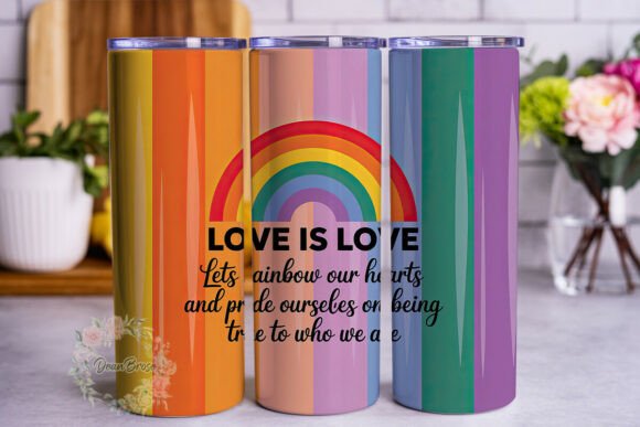 Download Love is Love Rainbow Pride Tumbler Wrap - Tumbler Collection