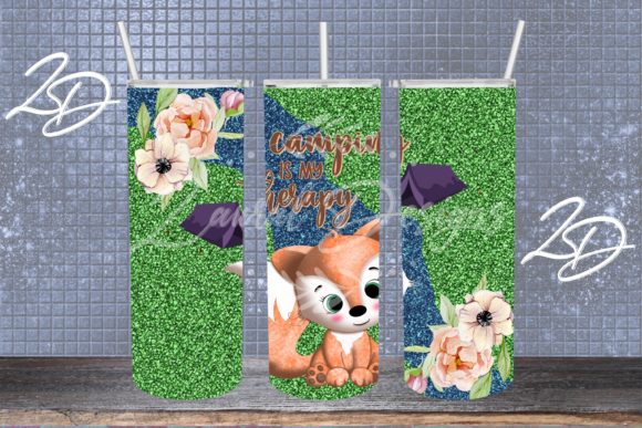 Download Camping Therapy Tumbler Design Wrap - Tumbler Collection