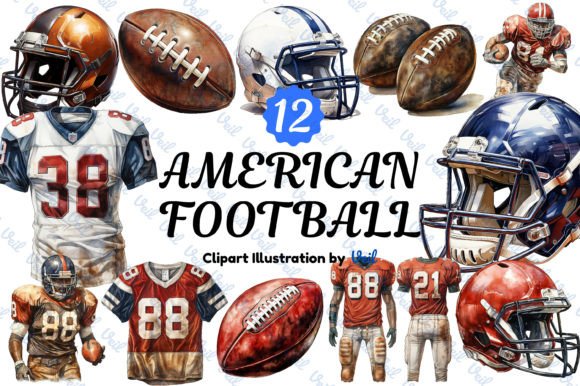 Download American Football Clipart Bundle - Football clipart Collection