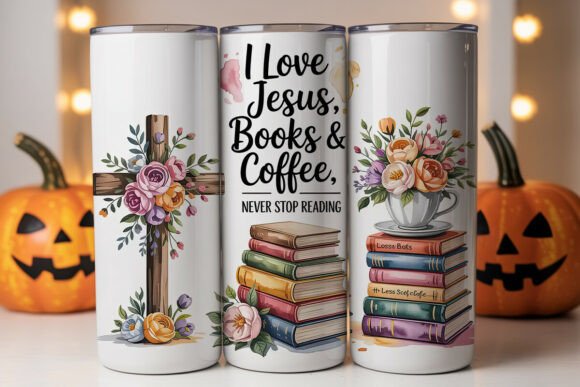 Download Jesus Books &amp; Coffee Tumbler Wrap - Tumbler Collection