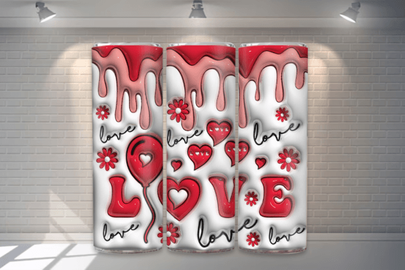 Download Love Valentine 3d Tumbler Wrap Design - Tumbler Collection