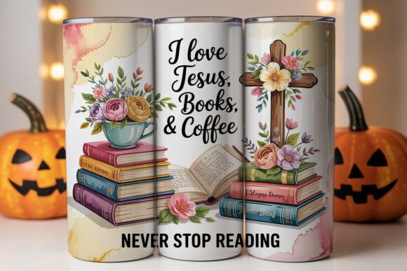 Download Jesus Books &amp; Coffee Tumbler Wrap - Tumbler Collection