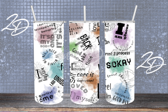 Download Positivity Quotes Sublimation Tumbler - Premium Resources
