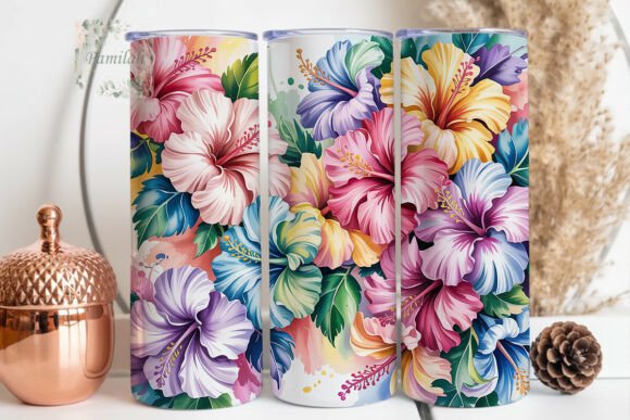 Download Pastel Floral Blooms 20oz Tumbler Wrap - Tumbler Collection