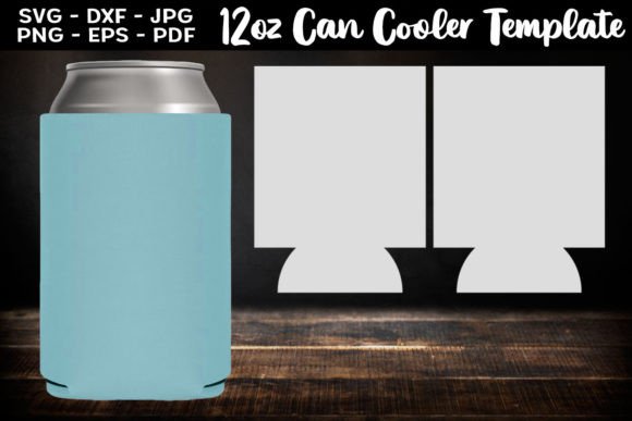 Download 12oz Can Cooler Template SVG PNG - Can cooler template Collection
