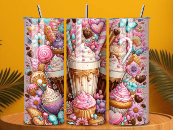 Download Sweet Dessert Coffee Tumbler Wrap PNG - Tumbler Collection