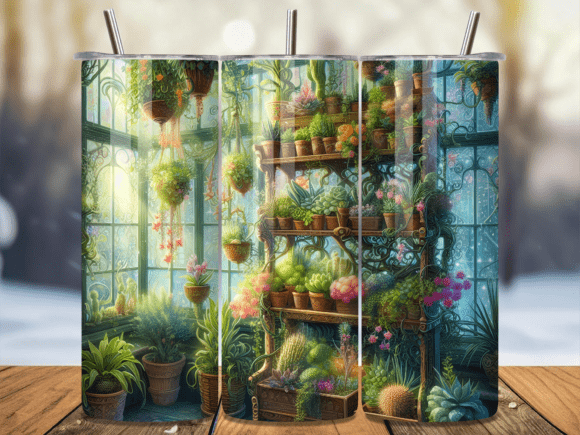 Download Greenhouse Garden Succulent Tumbler Wrap - Tumbler Collection