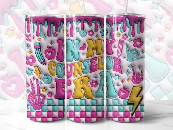 Download In My Counselor Era 3D Tumbler Wrap - Tumbler Collection