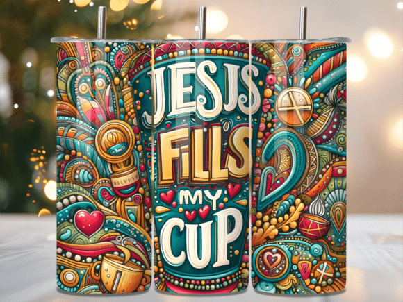Download Boho Abstract Jesus Coffee Tumbler Wrap - Tumbler Collection