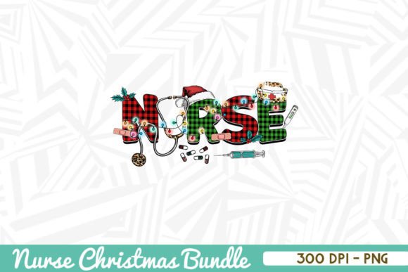 Download NURSE Christmas Sublimation Elements - Sublimation elements Collection