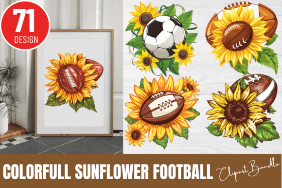 Download Sunflower Football Clipart Bundle - Football clipart Collection