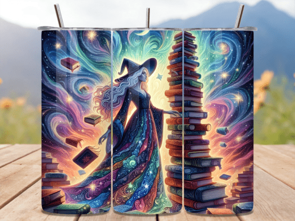 Download Magical Wizard Book 3D Tumbler Wrap - Tumbler Collection