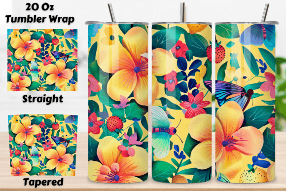 Download 3D Flower Sublimation Tumbler | Seamless - Premium Bundle