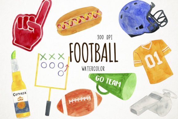 Download Watercolor Football Clipart - Football clipart Collection