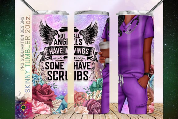 Download Nurse Purple Scrubs Boho Flower Tumbler - Tumbler Collection